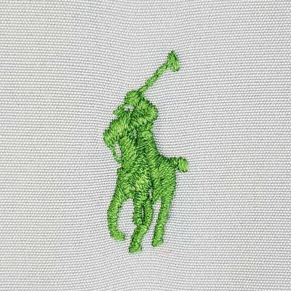 Polo Ralph Lauren Shirt Mens Size Large Solid Blue Button Down Oxford LS - Picture 5 of 8